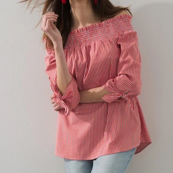 Chicos super cute off the shoulder blouse size 3 (XL) - Picture 2 of 11